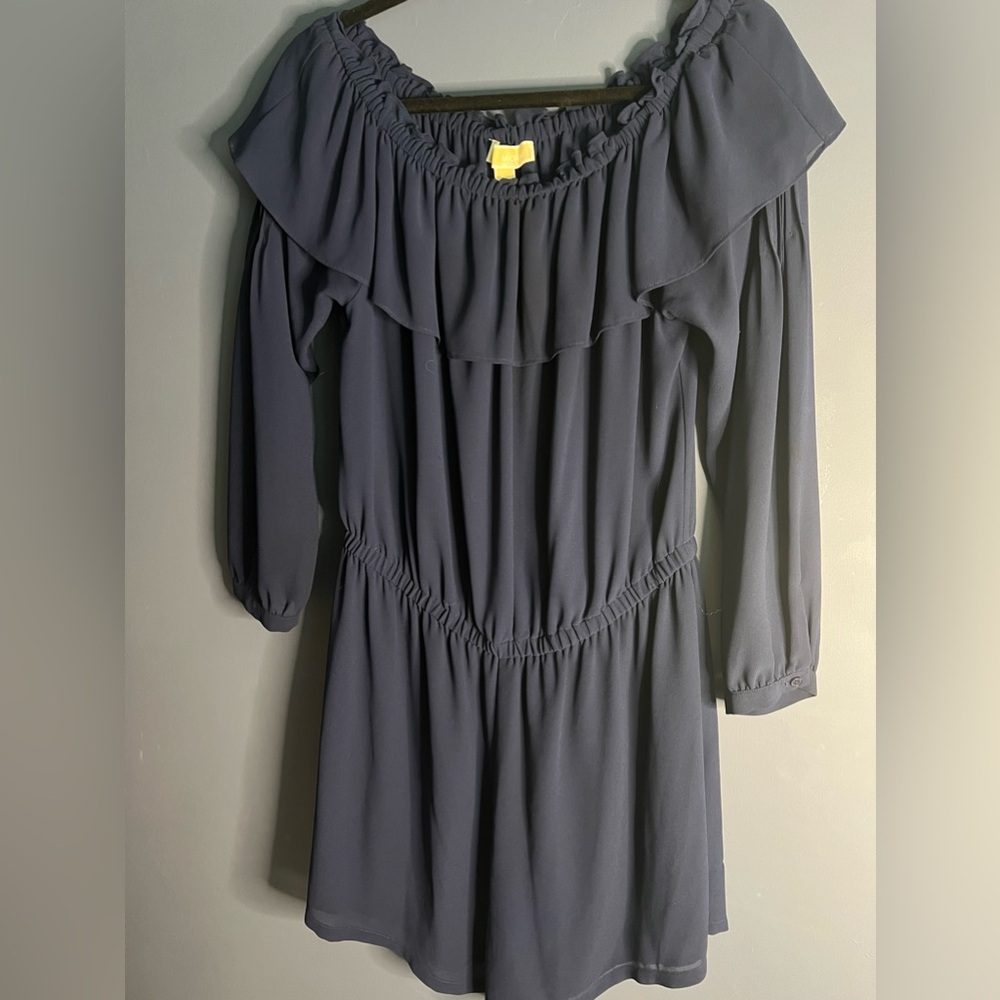 Michael Kors Navy Ruffle Romper